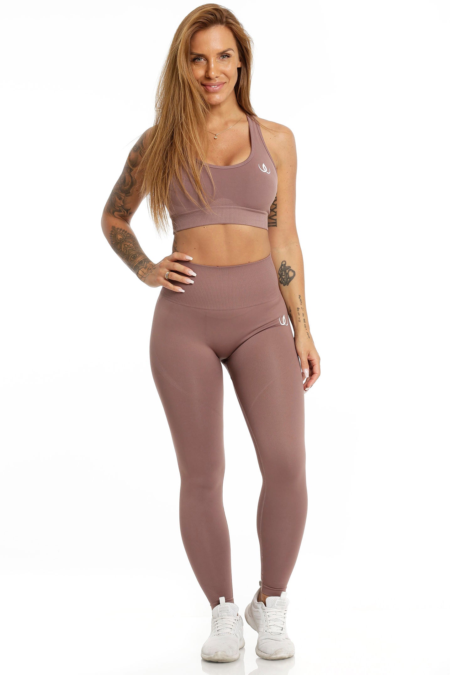 Seamless Spirit Fawn Tights på modell