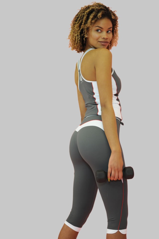 Slimline Sculpting Linne Mörkgrå matchad med tights