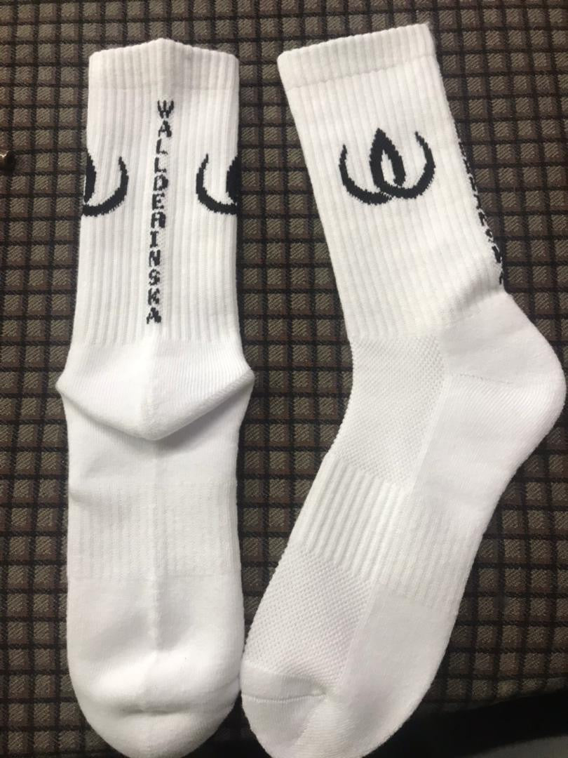 W-Crew Sock White par ovanifrån